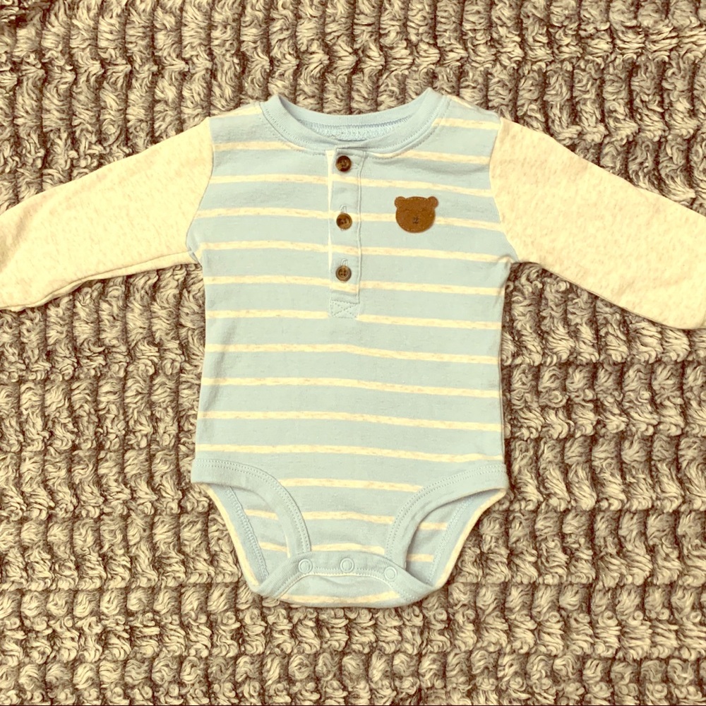 3M Baby Blue and White Bear Onesie